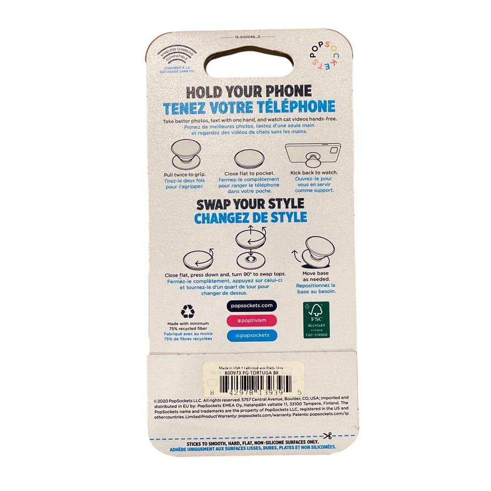 Popsockets PopGrip Turtle Ocean Blue Swappable Phone Grip‎ Stand - Picture 2 of 2